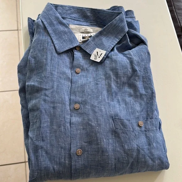 Mens new w tags Joseph Abboud classic fit 3XL linen button down shirt Mens new w tags Joseph Abboud classic fit 3XL linen button down shirt